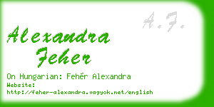 alexandra feher business card