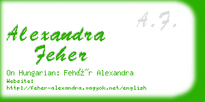 alexandra feher business card